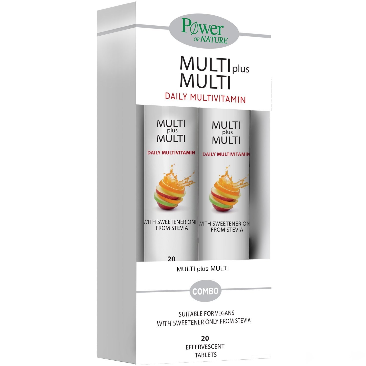 Power Of Nature Multi Plus Multi Stevia 2 X 20 Αναβράζοντα Δισκία