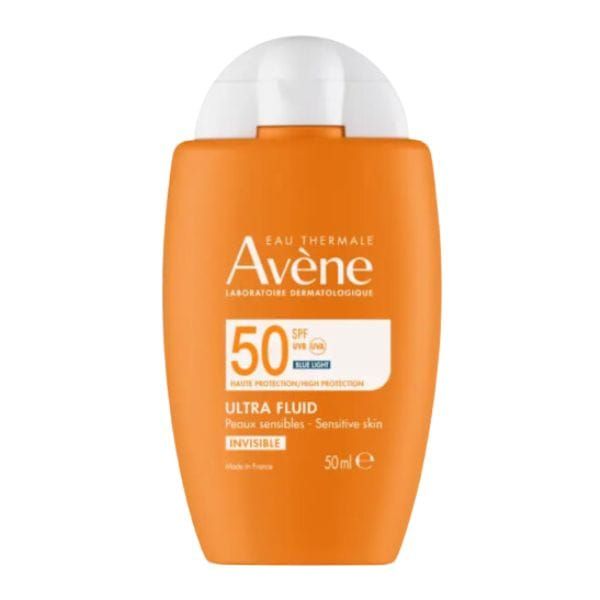 Avene Ultra Fluid Invisible Αντηλιακό Προσώπου Χωρίς Άρωμα Για Το Ευαίσθητο Δέρμα Spf50 50 Ml