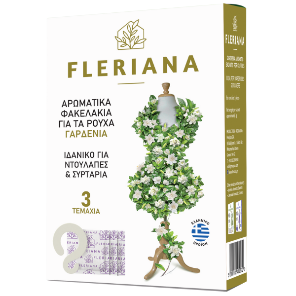 Fleriana Αρωματικό Ρούχων Γαρδένια 3 Φακελάκια