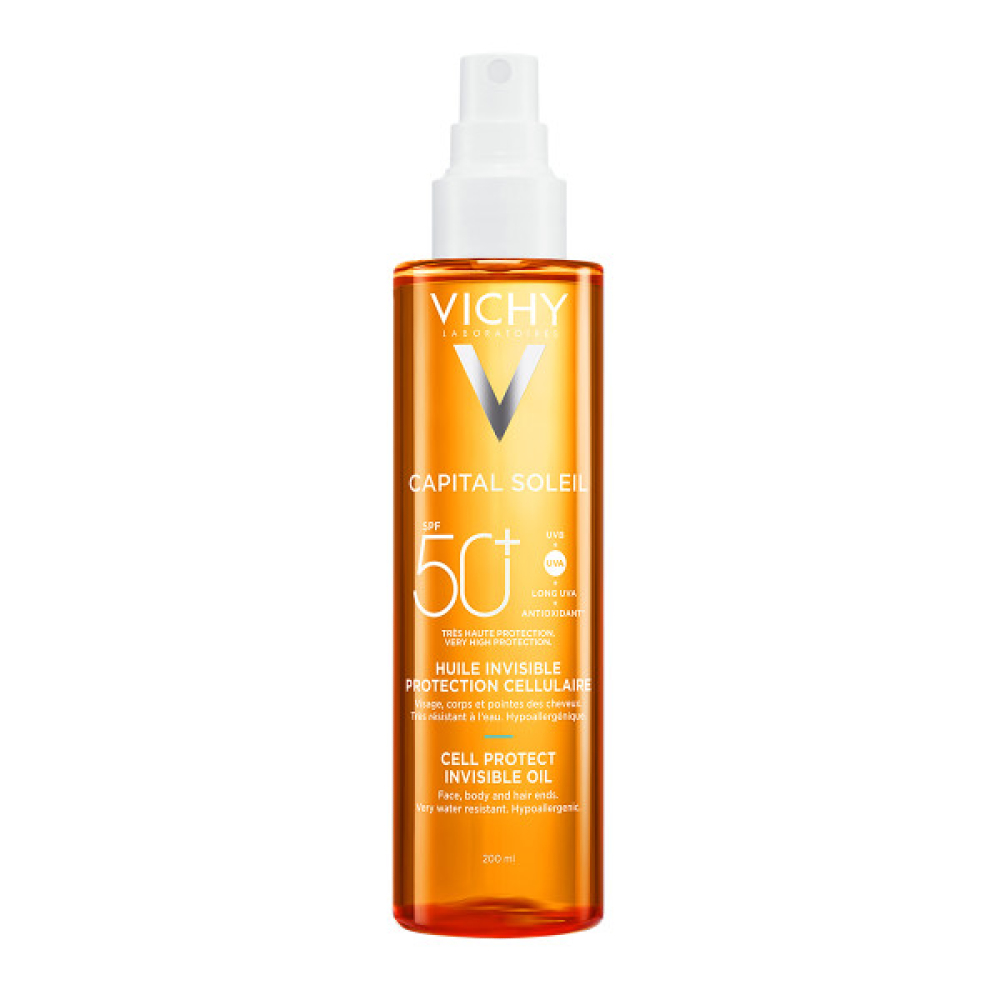 Vichy Capital Soleil Cell Protect Invisible Oil Αόρατο Λάδι Spf50+ 200 Ml