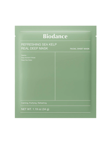Biodance Refreshing Sea Kelp Real Deep Mask – Μάσκα Προσώπου Με Θαλάσσια Φύκια Για Ενυδάτωση, Καταπράυνση & Αναζωογόνηση