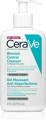 Cerave Blemish Control Cleanser Τζελ Καθαρισμού Για Επιδερμίδες Με Ατέλειες 236 Ml