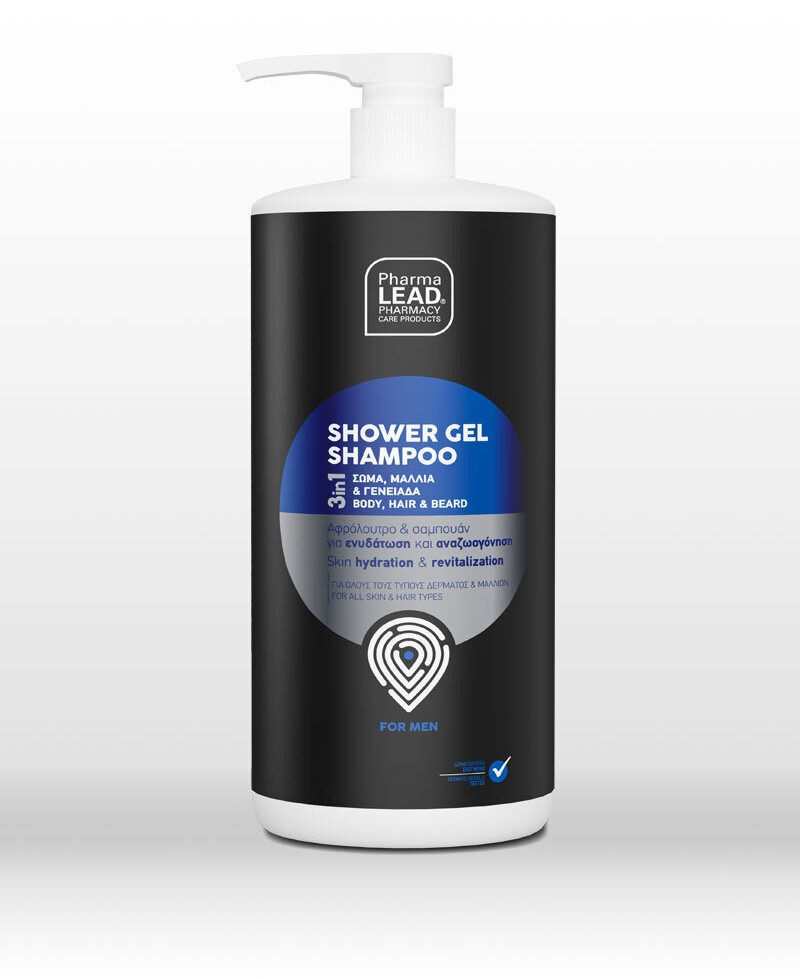 Pharmalead Men’s Αφρόλουτρο Σε Gel Για Άνδρες Για Μαλλιά , Πρόσωπο & Σώμα 1000ml