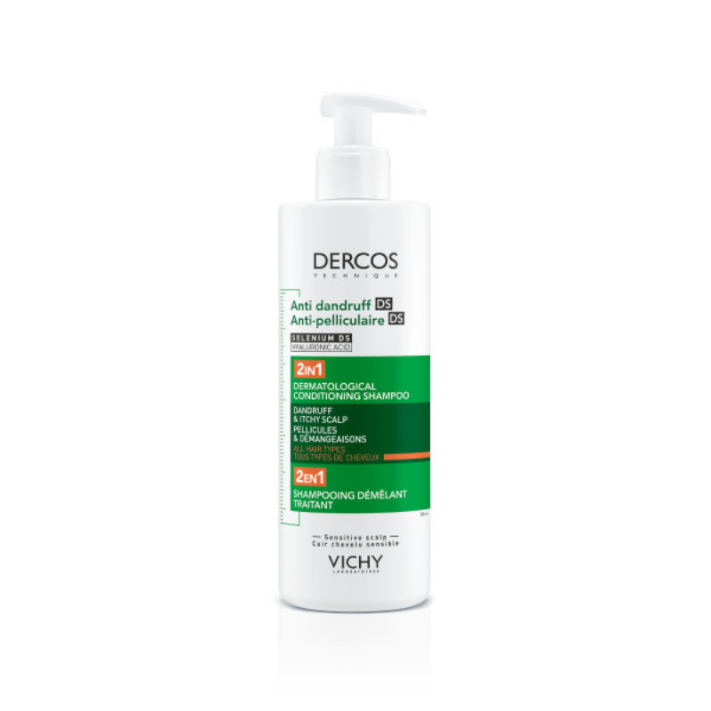 Vichy Dercos Anti Dandruff Ds 2in1 Σαμπουάν Κατά Της Πιτυρίδας Για Ξηρά Μαλλιά 390ml