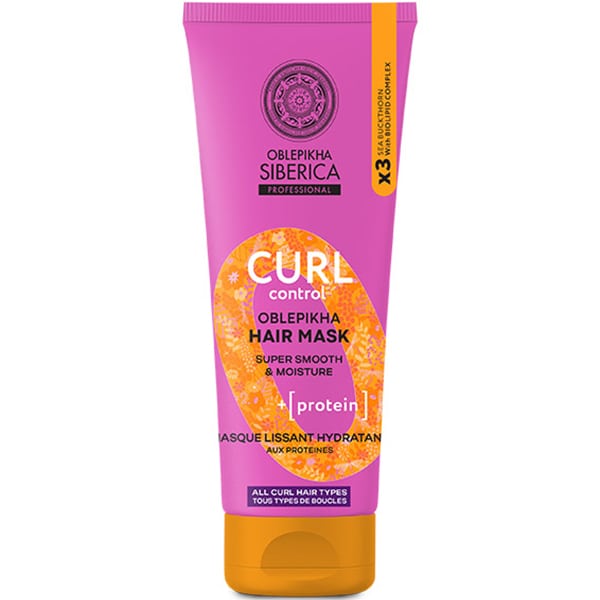 Natura Siberica Oblepikha Curl Μάσκα Μαλλιών Για Μπούκλες Με 3x Ιπποφαές & Πρωτεΐνη Σίτου 200 Ml