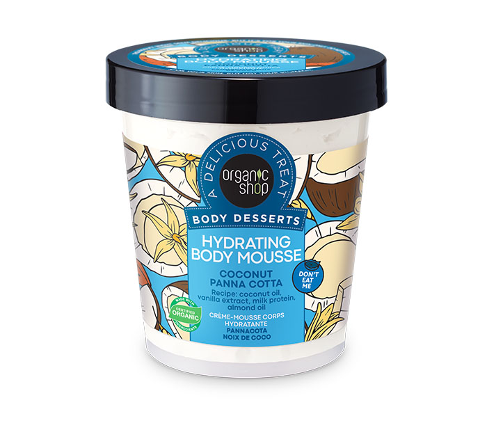 Organic Shop Body Desserts Coconut Panna Cotta, Ενυδατική Μους Σώματος, 450 Ml