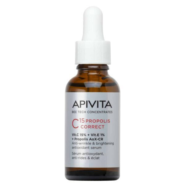 Apivita C15 Propolis Correct Vit. C 15% + Vit. E 1% + Propolis Aox-cr Serum 30 Ml