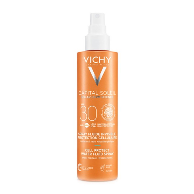 Vichy Capital Soleil Cell Protect Αντηλιακό Spray Πολλαπλών Χρήσεων Spf30 200 Ml