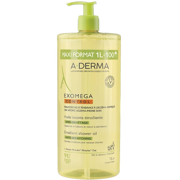 A-derma Exomega Control Huile Lavante Emolliente 1 L