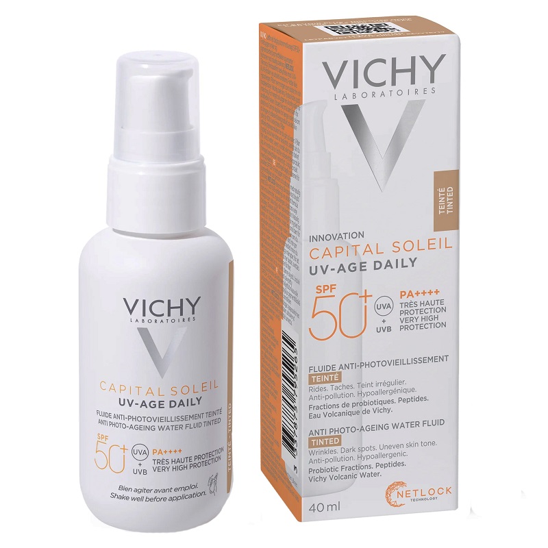 Vichy Capital Soleil Uv-age Daily Spf50+ Αντηλιακή Κρέμα Προσώπου Με Χρώμα 40ml