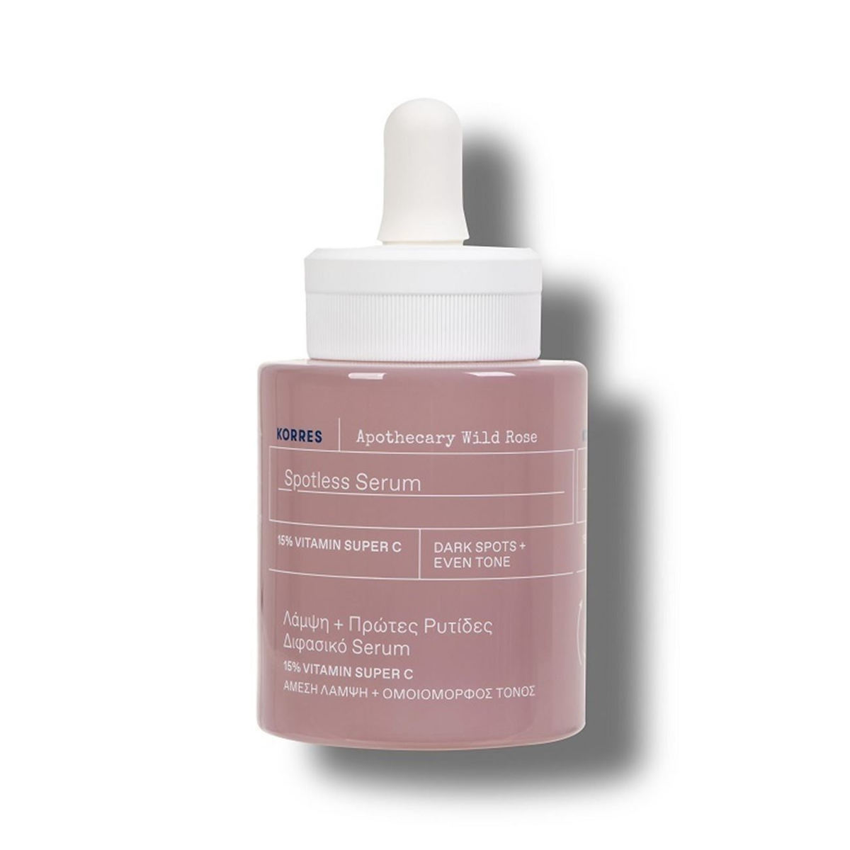 Korres Apothecary Wild Rose, Άγριο Τριαντάφυλλο Διφασικό Serum Λάμψης Με Vitamin Super C - 30ml
