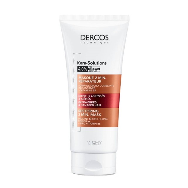 Vichy Dercos Kera - Solutions Restoring 2min Μάσκα Για Ξηρά Μαλλιά 200 Ml