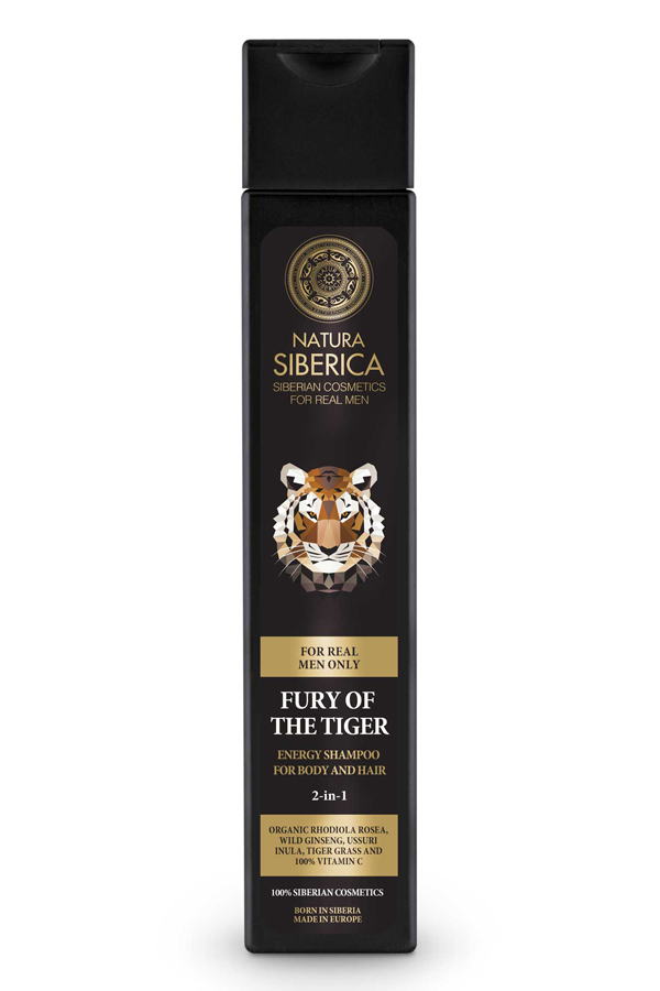 Natura Siberica Fury Of The Tiger Αντρικό Σαμπουάν Για Το Σώμα Και Τα Μαλλιά 2 Σε 1 250 Ml