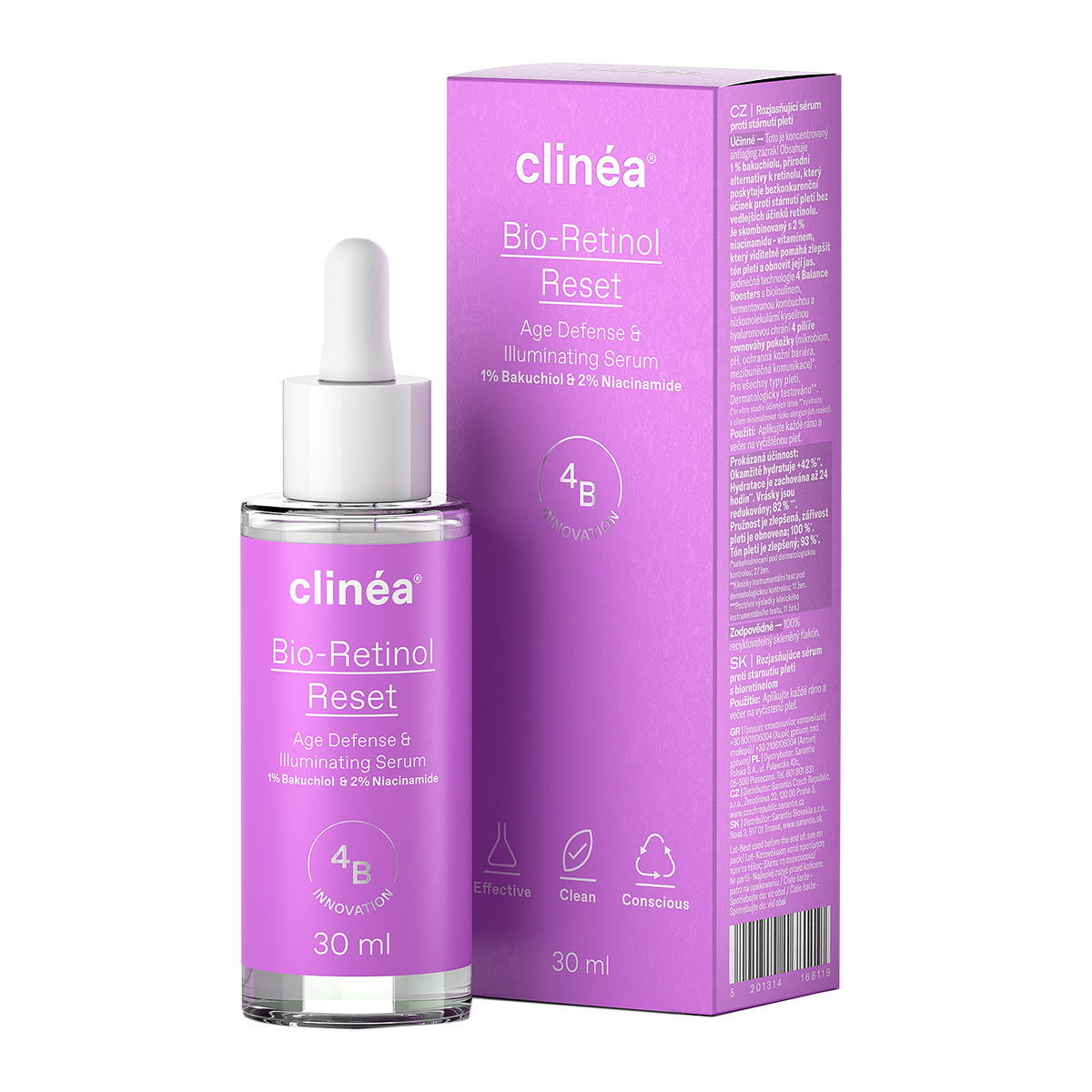 Clinéa Bio-retinol Reset Serum Ορός Αντιγήρανσης & Λάμψης 30 Ml
