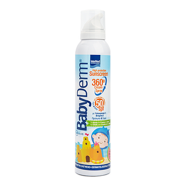 Intermed Babyderm Sunscreen 360 Creamy Spray Face & Body Spf50 200 Ml