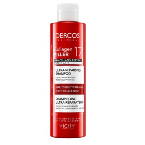 Vichy Dercos Collagen Filler 17 Ultra-repairing Shampoo 200ml – Επανορθωτικό Σαμπουάν Κατά Του Σπασίματος