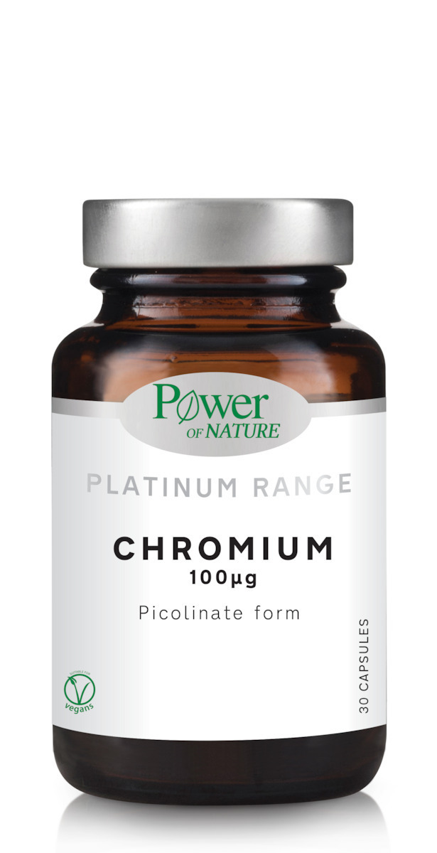 Power Of Nature Platinum Range Chromium 100 Μg 30 Φυτικές Κάψουλες