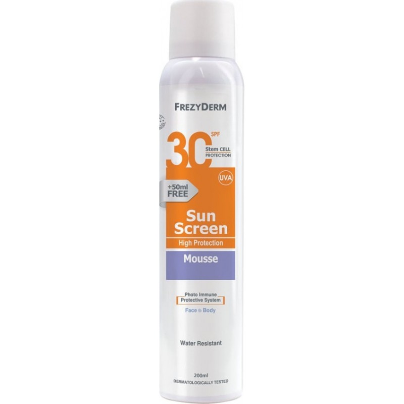 Frezyderm Sun Screen Mousse Spf30 200ml