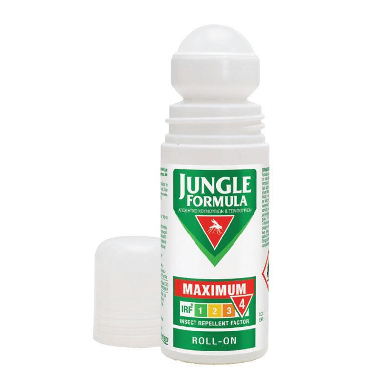 Jungle Formula Maximum Insect Repellent Εντομοαπωθητικό Roll On 50 Ml