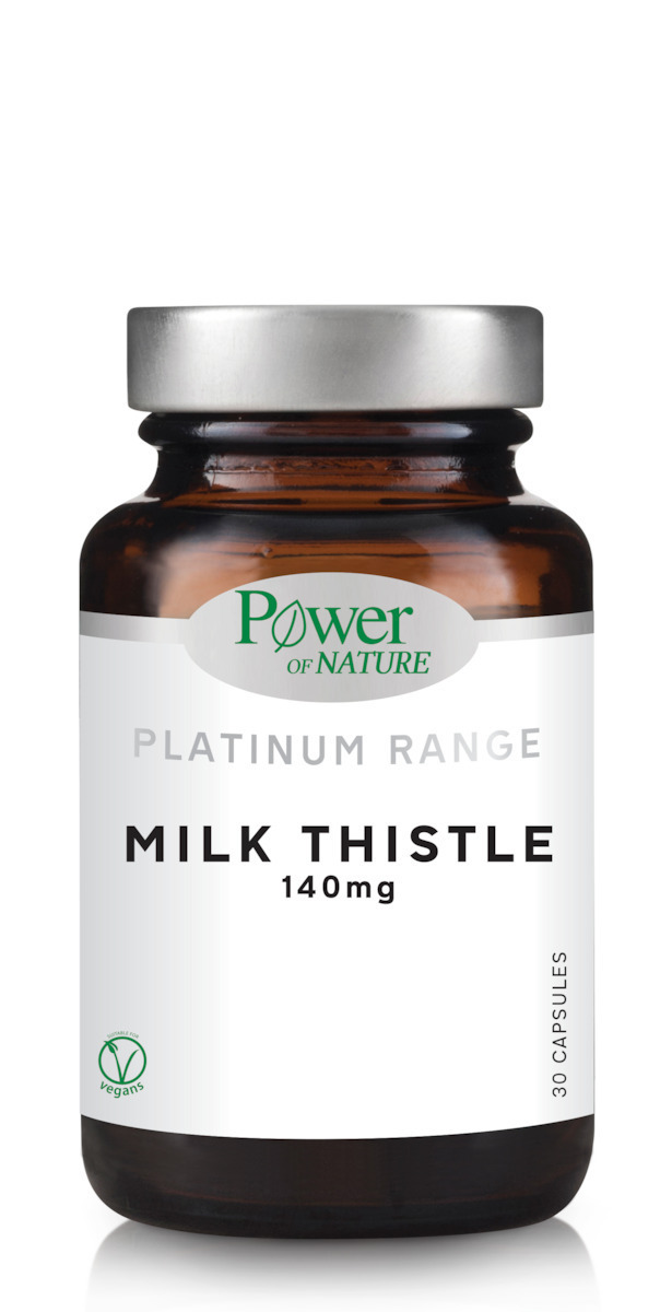 Power Of Nature Platinum Range Milk Thistle 140 Mg 30 Φυτικές Κάψουλες