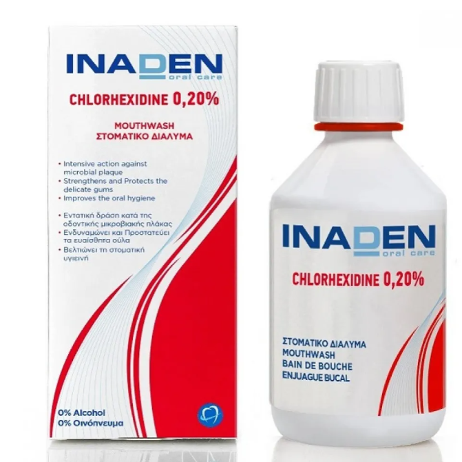 Inaden Chlorhexidine 0.20% Mouthwash 250 Ml