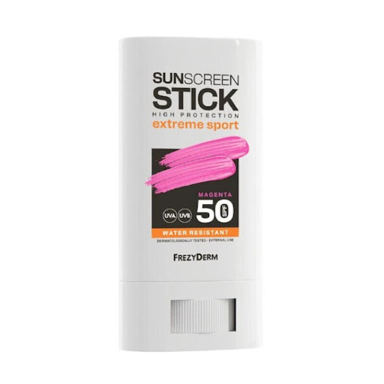 Frezyderm Sun Screen Extreme Sport Stick Spf50 Intense Color Magenta Αντηλιακό Για Πρόσωπο & Σώμα Με Χρώμα 20ml