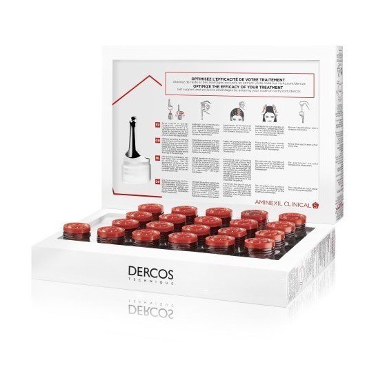 Vichy Dercos Aminexil Clinical 5 Women Αγωγή Κατά Της Τριχόπτωσης 21 Vials X 6 Ml
