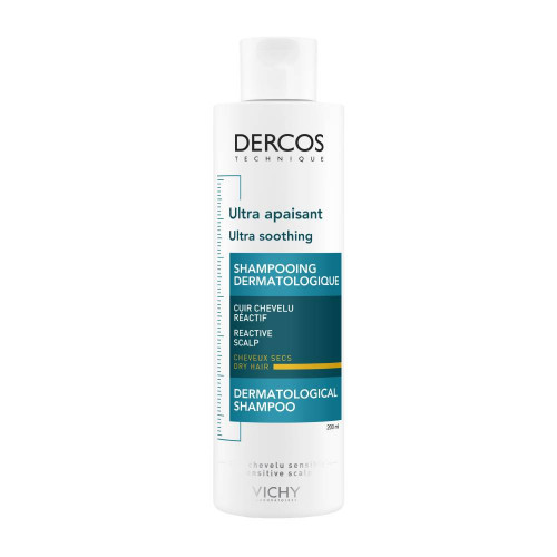 Vichy Dercos Ultra Soothing Για Ευαίσθητο Τριχωτό & Ξηρά Μαλλιά 200 Ml