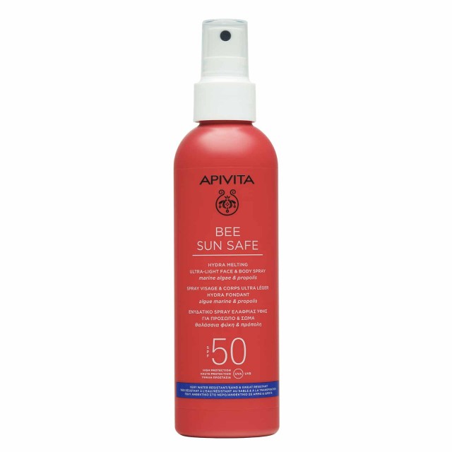 Apivita Bee Sun Safe Hydra Melting Ultra-light Face & Body Spray Spf50 Ενυδατικό Αντηλιακό Σπρέι Ελαφριάς Υφής 200 Ml