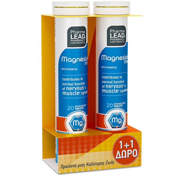 Pharmalead Magnesium 375 Mg 20 Αναβράζοντα Δισκία 1+1 Δώρο