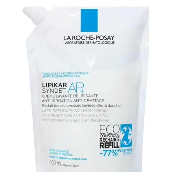 La Roche Posay Lipikar Syndet Ap+ Refill Κρεμώδες Αφρόλουτρο Για Ξηρό Δέρμα 400ml