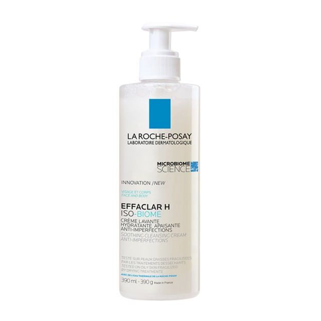 La Roche Posay Effaclar H Iso-biome Soothing Cleansing Cream Καταπραϋντική Κρέμα Καθαρισμού 390 Ml