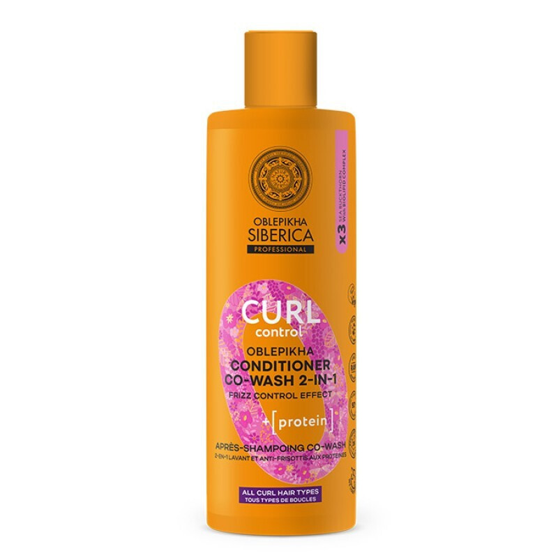 Natura Siberica Oblepikha Conditioner Co-wash 2 Σε 1 Για Μπούκλες Με 3x Ιπποφαές Και Πρωτεΐνη Σίτου 400 Ml