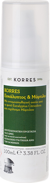 Korres Ευκάλυπτος & Μύρτιλο Εντομοαπωθητικό Γαλάκτωμα 100 Ml