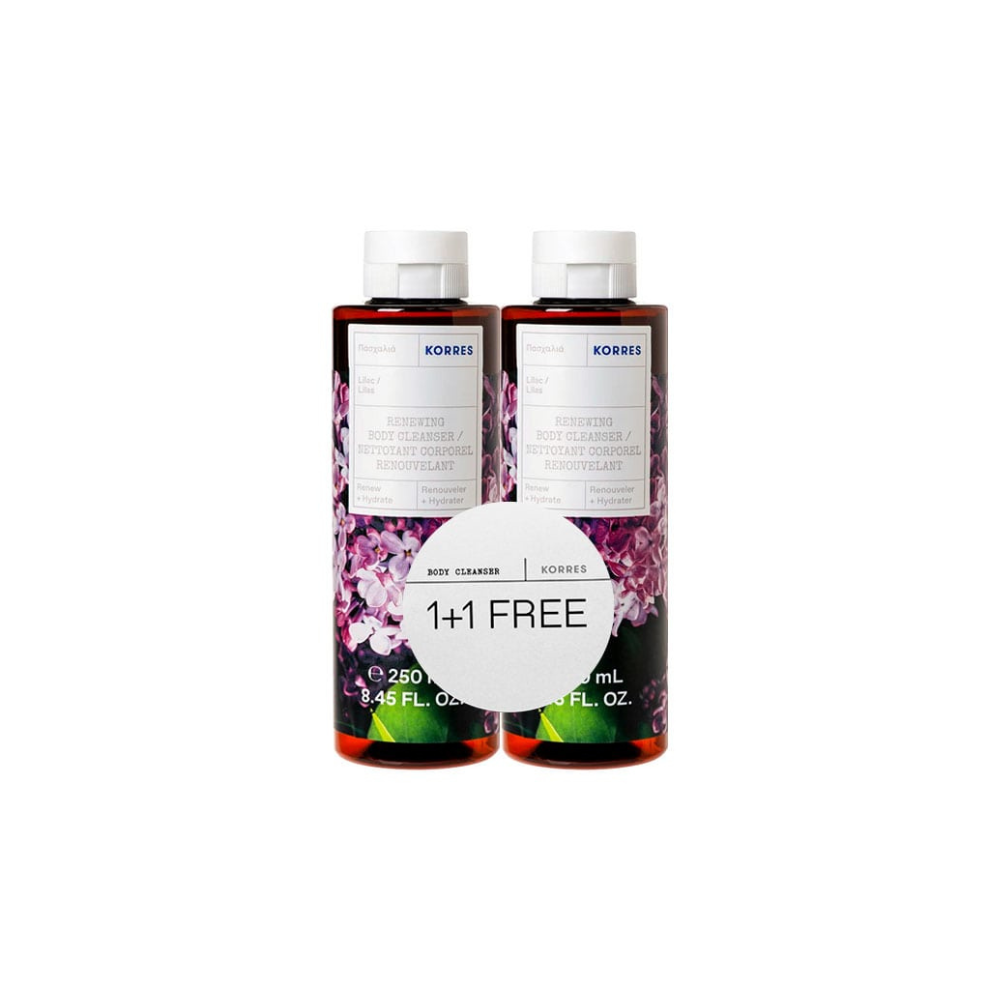 Korres Lilac Body Cleanser 1+1 Δώρο 2x250ml – Αφρόλουτρο Πασχαλιά Με Απαλό Άρωμα
