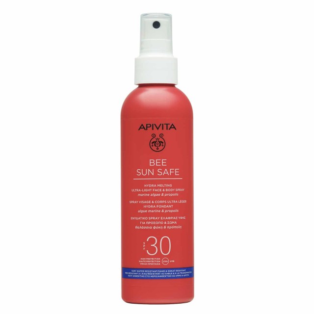 Apivita Bee Sun Safe Hydra Melting Ultra-light Face & Body Spray Spf30 Ενυδατικό Αντηλιακό Σπρέι 200 Ml