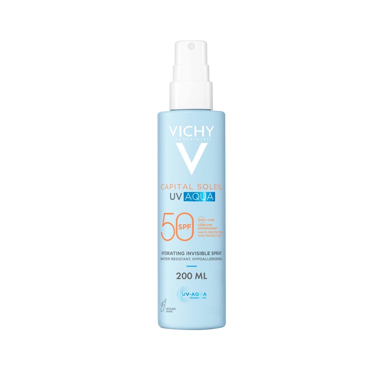 Vichy Capital Soleil Uv Aqua Hydrating Invisible Spray Spf50 200 Ml