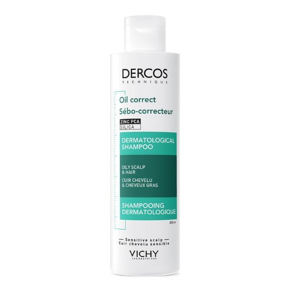 Vichy Dercos Oil Control Dermatological Σαμπουάν 200 Ml