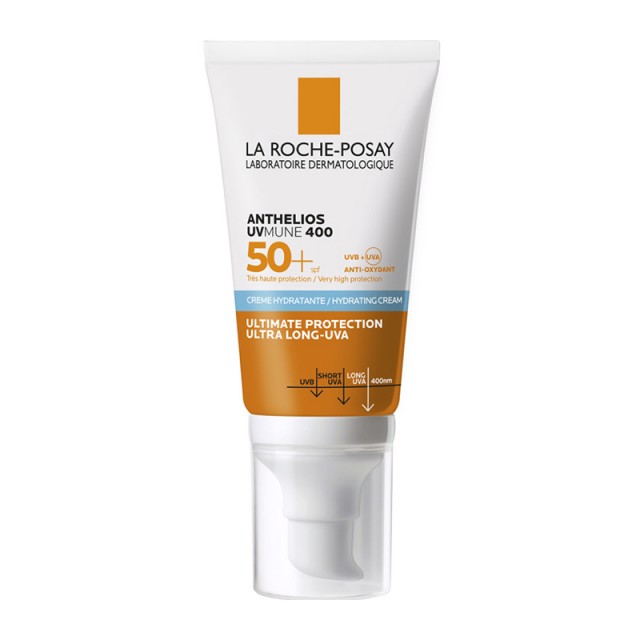 La Roche Posay Anthelios Uvmune 400 Hydrating Cream Spf50+ Αντηλιακή Κρέμα Με Άρωμα 50 Ml