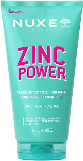 Nuxe Zinc Power Gel Καθαρισμού 150ml – Εντατική Καθαριότητα Για Λιπαρό Και Μεικτό Δέρμα