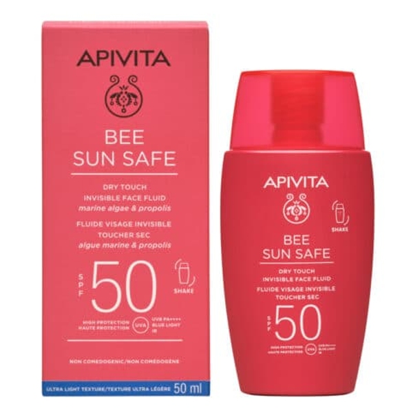 Apivita Bee Sun Safe Λεπτόρρευστη Αντηλιακή Κρέμα Προσώπου Spf50 50 Ml