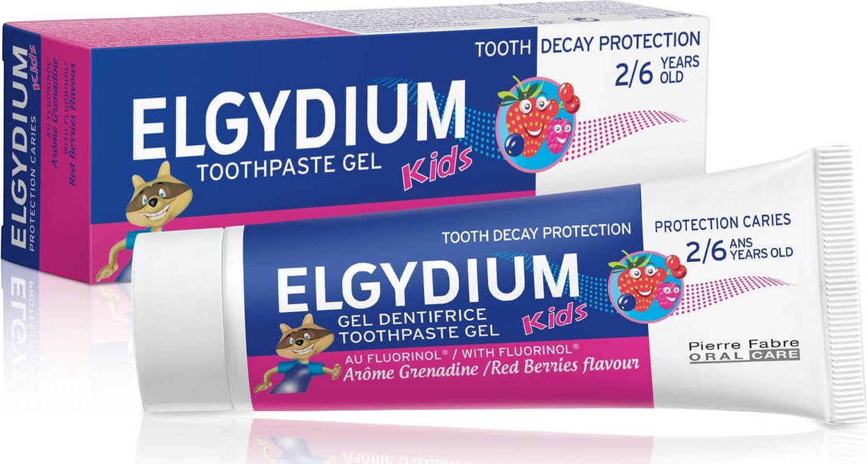 Elgydium Kids Red Berries 1000 Ppm Παιδική Οδοντόκρεμα-τζελ Με Γεύση Κόκκινα Φρούτα 50 Ml