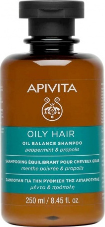 Apivita Hair Care Shampoo Oil Balance Peppermint & Propolis 250 Ml