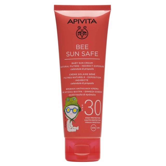 Apivita Bee Sun Safe Baby Sun Cream Calendula & Propolis Spf30 100 Ml
