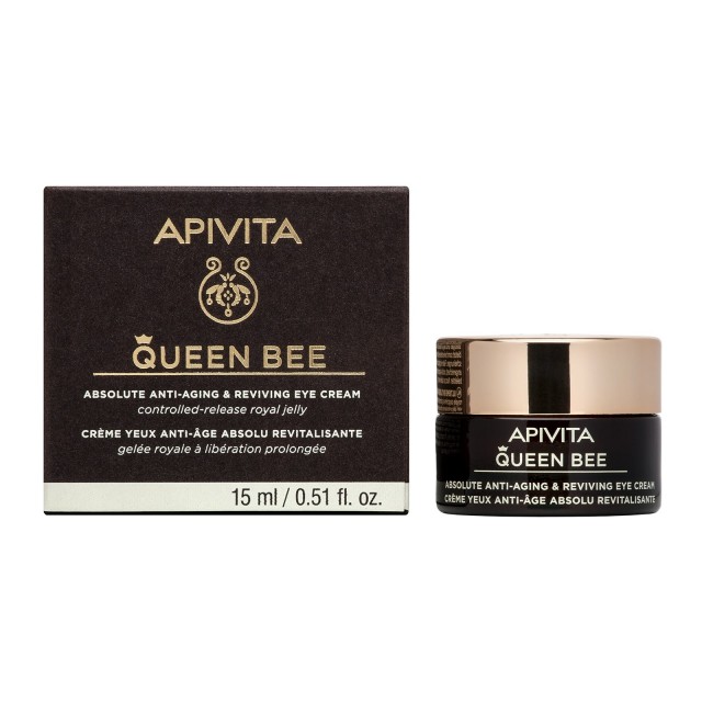 Apivita Queen Bee Κρέμα Ματιών Απόλυτης Αντιγήρανσης & Αναζωογόνησης 15 Ml