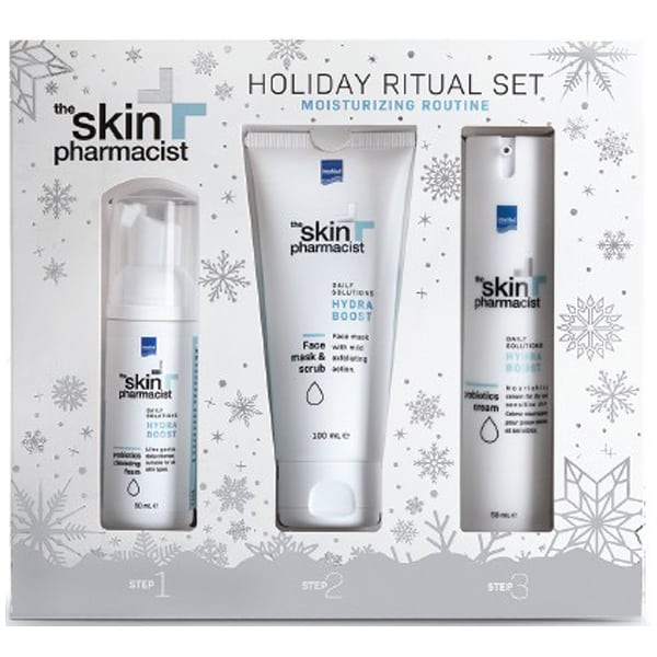 The Skin Pharmacist Holiday Ritual Hydra Boost Cleansing Foam 50ml + Face Mask & Scrub 100ml + Probiotics Cream 50ml