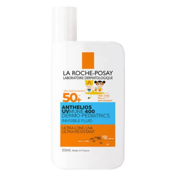 La Roche Posay Anthelios Uvmune 400 Dermo-pediatrics Invisible Fluid Spf50+ Λεπτόρρευστο Παιδικό Αντηλιακό Χωρίς Άρωμα 50 Ml