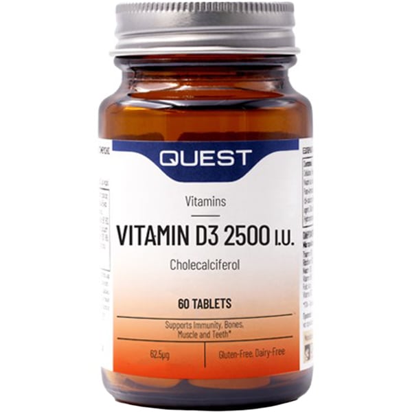 Quest Vitamin D3 2500 Iu 60 Tabs