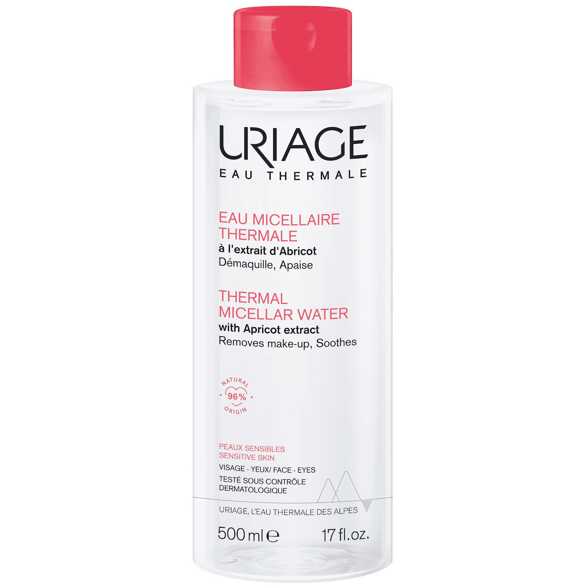 Uriage Thermal Micellar Water Sensitive Skin Νερό Καθαρισμού Προσώπου Για Ευαίσθητο Δέρμα 500 Ml
