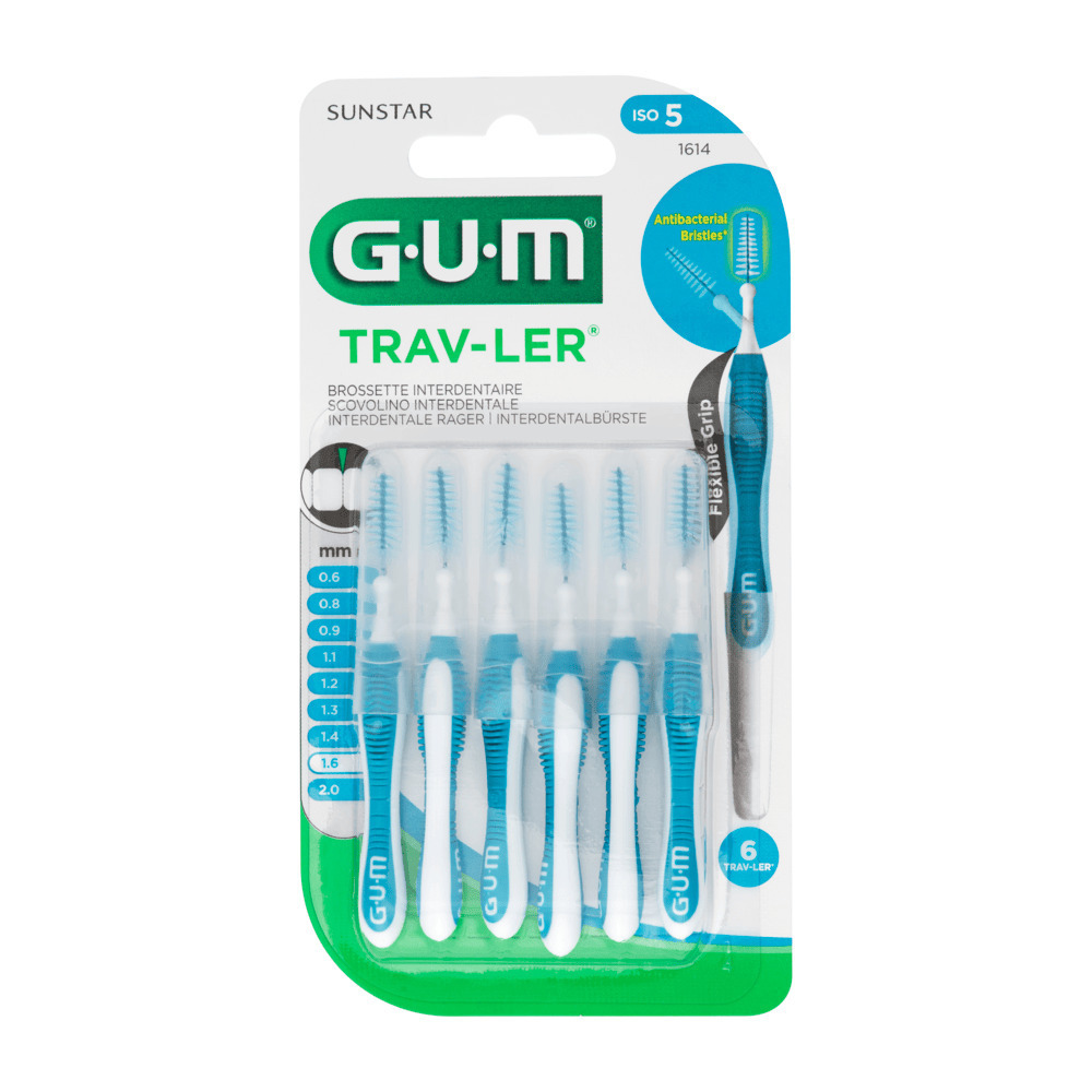 Gum Trav-ler Interdental 1.6 Mm 6 Brushes